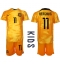Niederlande Steven Berghuis #11 Heimtrikot Kinder WM 2022 Kurzarm (+ kurze hosen)