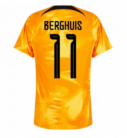 Niederlande Steven Berghuis #11 Heimtrikot WM 2022 Kurzarm