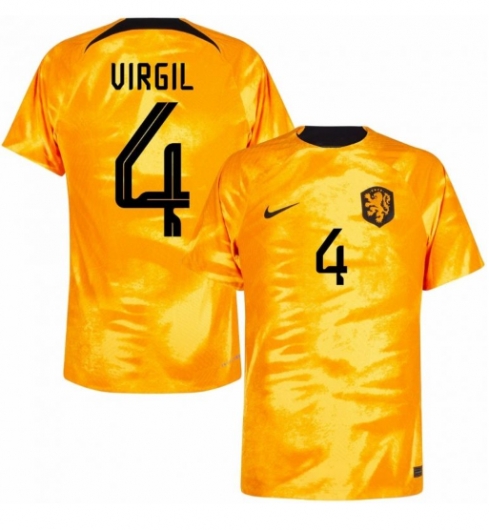 Niederlande Virgil van Dijk #4 Heimtrikot WM 2022 Kurzarm