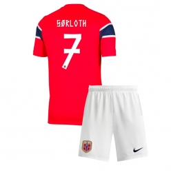 Norwegen Alexander Sorloth #7 Heimtrikot Kinder WM 2026 Kurzarm (+ kurze hosen)