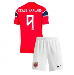Norwegen Erling Haaland #9 Heimtrikot Kinder WM 2026 Kurzarm (+ kurze hosen)