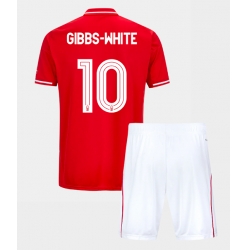 Nottingham Forest Morgan Gibbs-White #10 Heimtrikot Kinder 2025-26 Kurzarm (+ kurze hosen)