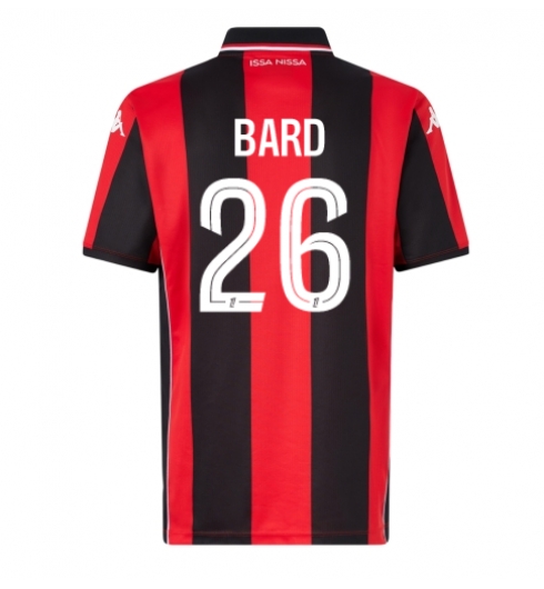 OGC Nice Melvin Bard #26 Heimtrikot 2025-26 Kurzarm OGC Nice Melvin Bard #26 Heimtrikot 2025-26 Kurzarm