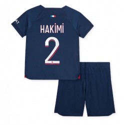 Paris Saint-Germain Achraf Hakimi #2 Heimtrikot Kinder 2023-24 Kurzarm (+ kurze hosen)