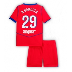 Paris Saint-Germain Bradley Barcola #29 3rd trikot Kinder 2025-26 Kurzarm (+ kurze hosen)