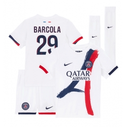Paris Saint-Germain Bradley Barcola #29 Auswärtstrikot Kinder 2024-25 Kurzarm (+ kurze hosen)