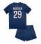 Paris Saint-Germain Bradley Barcola #29 Heimtrikot Kinder 2024-25 Kurzarm (+ kurze hosen)
