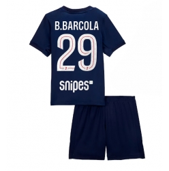 Paris Saint-Germain Bradley Barcola #29 Heimtrikot Kinder 2025-26 Kurzarm (+ kurze hosen)