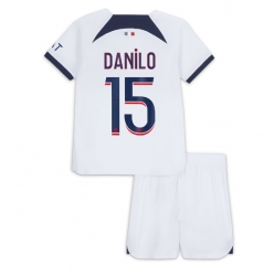 Paris Saint-Germain Danilo Pereira #15 Auswärtstrikot Kinder 2023-24 Kurzarm (+ kurze hosen)