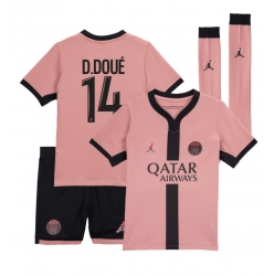 Paris Saint-Germain Desire Doue #14 3rd trikot Kinder 2024-25 Kurzarm (+ kurze hosen)