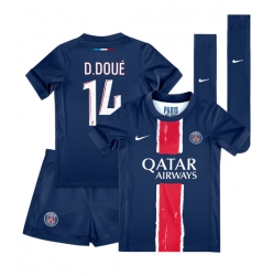 Paris Saint-Germain Desire Doue #14 Heimtrikot Kinder 2024-25 Kurzarm (+ kurze hosen)