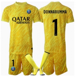Paris Saint-Germain Gianluigi Donnarumma #1 Torwart 3rd trikot Kinder 2024-25 Kurzarm (+ kurze hosen)