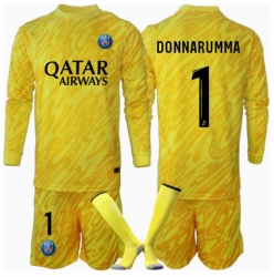 Paris Saint-Germain Gianluigi Donnarumma #1 Torwart 3rd trikot Kinder 2024-25 Langarm (+ kurze hosen)
