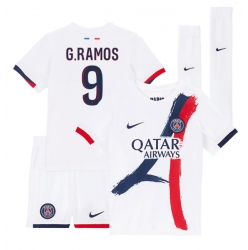 Paris Saint-Germain Goncalo Ramos #9 Auswärtstrikot Kinder 2024-25 Kurzarm (+ kurze hosen)
