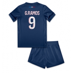 Paris Saint-Germain Goncalo Ramos #9 Heimtrikot Kinder 2024-25 Kurzarm (+ kurze hosen)