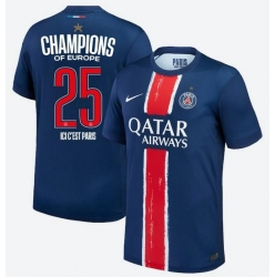Paris Saint-Germain Heimtrikot 2024-25 UCL Champions Kurzarm