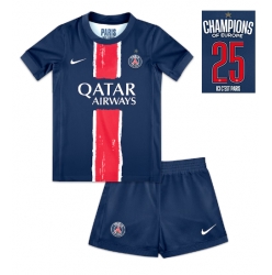 Paris Saint-Germain Heimtrikot Kinder 2024-25 UCL Champions Kurzarm (+ kurze hosen)