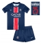 Paris Saint-Germain Heimtrikot Kinder 2024-25 UCL Champions Kurzarm (+ kurze hosen)
