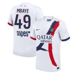 Paris Saint-Germain Ibrahim Mbaye #49 Auswärtstrikot 2025-26 Kurzarm