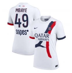 Paris Saint-Germain Ibrahim Mbaye #49 Auswärtstrikot Frauen 2025-26 Kurzarm