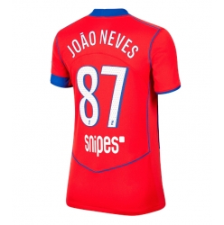 Paris Saint-Germain Joao Neves #87 3rd trikot Frauen 2025-26 Kurzarm