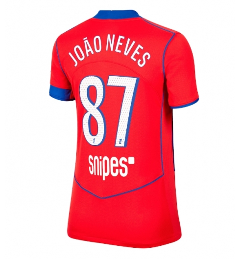 Paris Saint-Germain Joao Neves #87 3rd trikot Frauen 2025-26 Kurzarm Paris Saint-Germain Joao Neves #87 3rd trikot Frauen 2025-26 Kurzarm