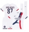 Paris Saint-Germain Joao Neves #87 Auswärtstrikot Kinder 2024-25 Kurzarm (+ kurze hosen)