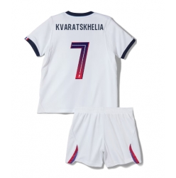 Paris Saint-Germain Khvicha Kvaratskhelia #7 Auswärtstrikot Kinder 2026-27 Kurzarm (+ kurze hosen)
