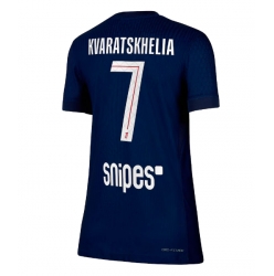 Paris Saint-Germain Khvicha Kvaratskhelia #7 Heimtrikot Frauen 2025-26 Kurzarm
