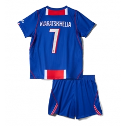 Paris Saint-Germain Khvicha Kvaratskhelia #7 Heimtrikot Kinder 2026-27 Kurzarm (+ kurze hosen)