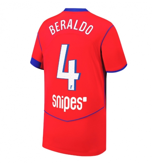 Paris Saint-Germain Lucas Beraldo #4 3rd trikot 2025-26 Kurzarm Paris Saint-Germain Lucas Beraldo #4 3rd trikot 2025-26 Kurzarm