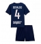 Paris Saint-Germain Lucas Beraldo #4 Heimtrikot Kinder 2025-26 Kurzarm (+ kurze hosen)