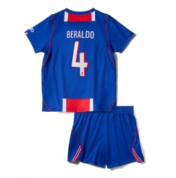 Paris Saint-Germain Lucas Beraldo #4 Heimtrikot Kinder 2026-27 Kurzarm (+ kurze hosen)
