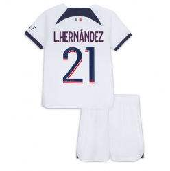 Paris Saint-Germain Lucas Hernandez #21 Auswärtstrikot Kinder 2023-24 Kurzarm (+ kurze hosen)