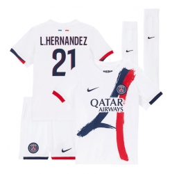 Paris Saint-Germain Lucas Hernandez #21 Auswärtstrikot Kinder 2025-26 Kurzarm (+ kurze hosen)