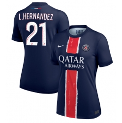 Paris Saint-Germain Lucas Hernandez #21 Heimtrikot Frauen 2024-25 Kurzarm