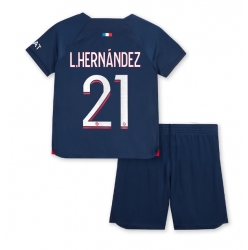 Paris Saint-Germain Lucas Hernandez #21 Heimtrikot Kinder 2023-24 Kurzarm (+ kurze hosen)