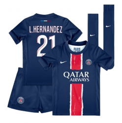 Paris Saint-Germain Lucas Hernandez #21 Heimtrikot Kinder 2024-25 Kurzarm (+ kurze hosen)