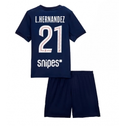 Paris Saint-Germain Lucas Hernandez #21 Heimtrikot Kinder 2025-26 Kurzarm (+ kurze hosen)