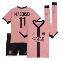 Paris Saint-Germain Marco Asensio #11 3rd trikot Kinder 2024-25 Kurzarm (+ kurze hosen)