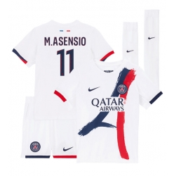 Paris Saint-Germain Marco Asensio #11 Auswärtstrikot Kinder 2024-25 Kurzarm (+ kurze hosen)