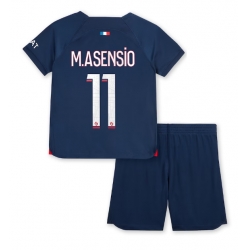 Paris Saint-Germain Marco Asensio #11 Heimtrikot Kinder 2023-24 Kurzarm (+ kurze hosen)