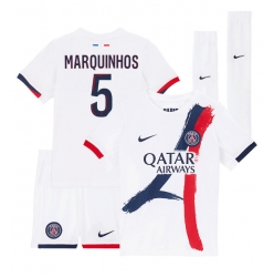 Paris Saint-Germain Marquinhos #5 Auswärtstrikot Kinder 2024-25 Kurzarm (+ kurze hosen)