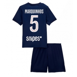 Paris Saint-Germain Marquinhos #5 Heimtrikot Kinder 2025-26 Kurzarm (+ kurze hosen)