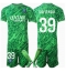 Paris Saint-Germain Matvei Safonov #39 Torwart Heimtrikot Kinder 2024-25 Kurzarm (+ kurze hosen)