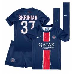 Paris Saint-Germain Milan Skriniar #37 Heimtrikot Kinder 2024-25 Kurzarm (+ kurze hosen)