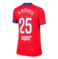 Paris Saint-Germain Nuno Mendes #25 3rd trikot Frauen 2025-26 Kurzarm