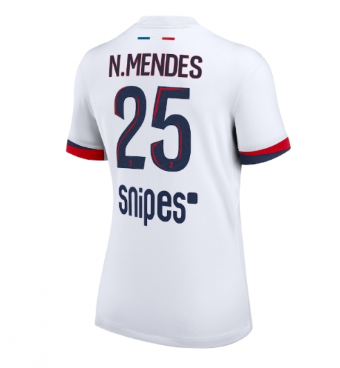 Paris Saint-Germain Nuno Mendes #25 Auswärtstrikot Frauen 2025-26 Kurzarm Paris Saint-Germain Nuno Mendes #25 Auswärtstrikot Frauen 2025-26 Kurzarm
