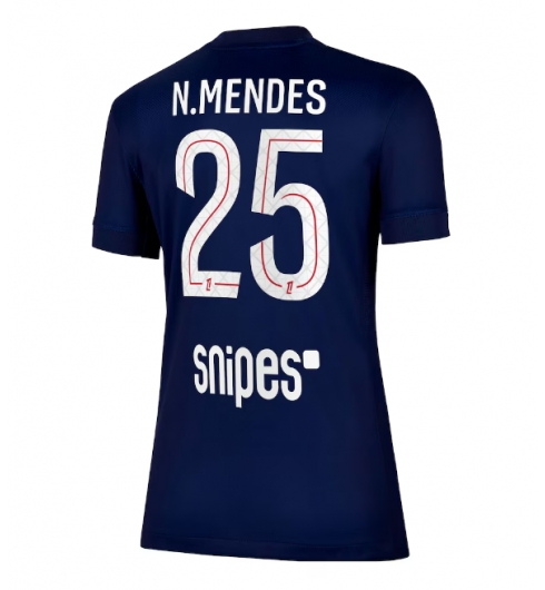 Paris Saint-Germain Nuno Mendes #25 Heimtrikot Frauen 2025-26 Kurzarm Paris Saint-Germain Nuno Mendes #25 Heimtrikot Frauen 2025-26 Kurzarm