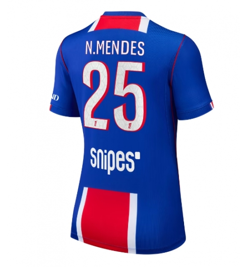 Paris Saint-Germain Nuno Mendes #25 Heimtrikot Frauen 2026-27 Kurzarm Paris Saint-Germain Nuno Mendes #25 Heimtrikot Frauen 2026-27 Kurzarm